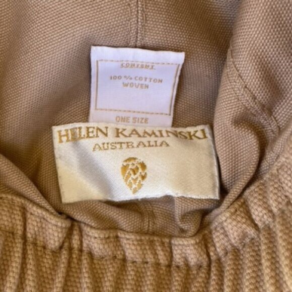 Helen Kaminski 100% Cotton Wide Brim Packable Sun Hat – Tan - Picture 6 of 8
